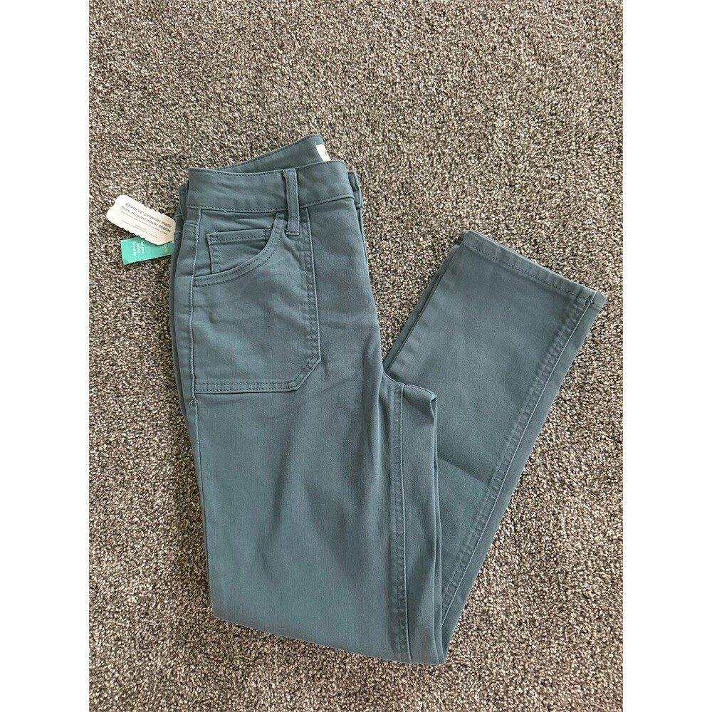 M Jeans by Maurices Jeans Womens Size 4 Green Slim Straight High Rise